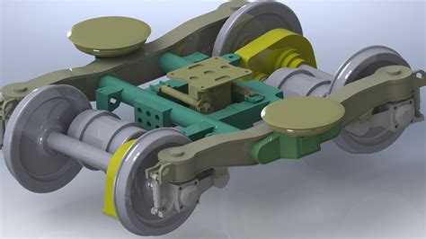 地铁动力车转向架的装配体3d模型下载三维模型solidworks、step模型 制造云 产品模型