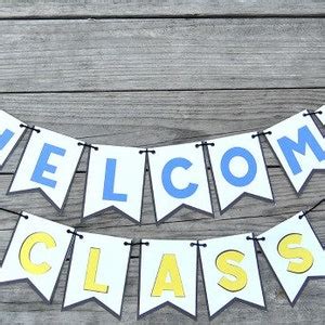 PDF: Welcome Class Banner/bunting for Teachers Instant Download - Etsy