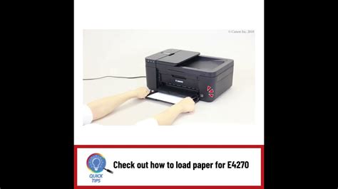 How To Load Paper For Canon E4270 Printer Youtube