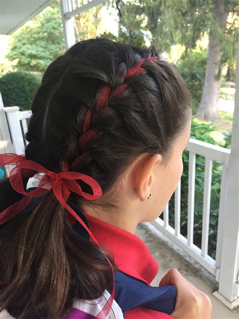 Hairstyle With Ribbon Braids