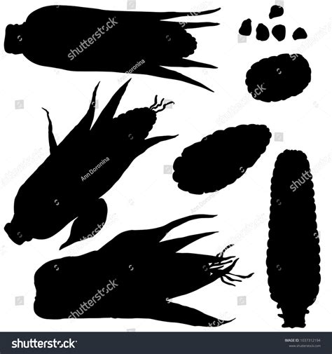 Corn on the cob silhouette Images, Stock Photos & Vectors | Shutterstock