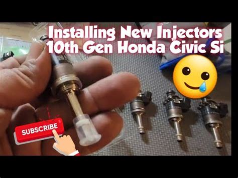 How To Install New Fuel Injectors Honda Civic Si L Turbo Youtube