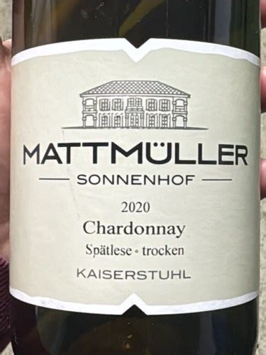 Weingut Sonnenhof Chardonnay Sp Tlese Trocken Vivino Us