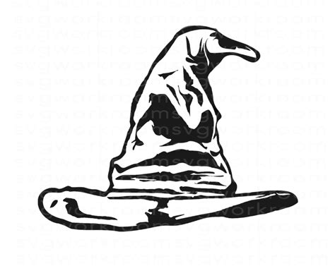 Sorting Hat Svg Harry Potter Svg Sorting Hat Silhouette Harry Potter Sorting Hat Sorting