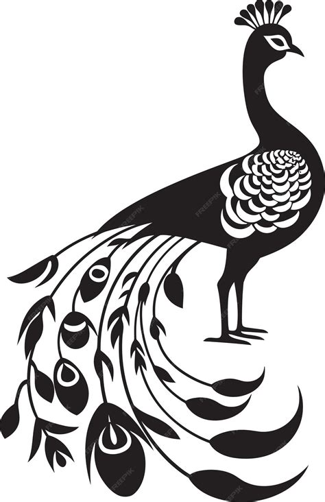 Premium Vector Regal Plumage Elegance Peacock Emblem Design Peacocks