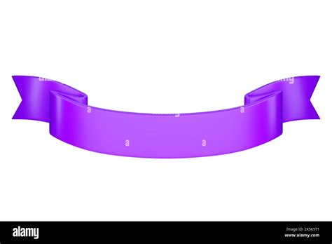 D Label Ribbon Glossy Purple Violet Blank Plastic Banner For