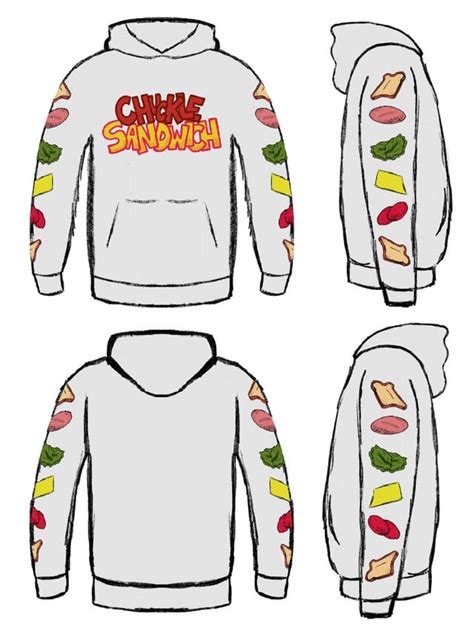 I made concepts for chuckle sandwich merch! these are just the hoodies but I have more ideas for ...