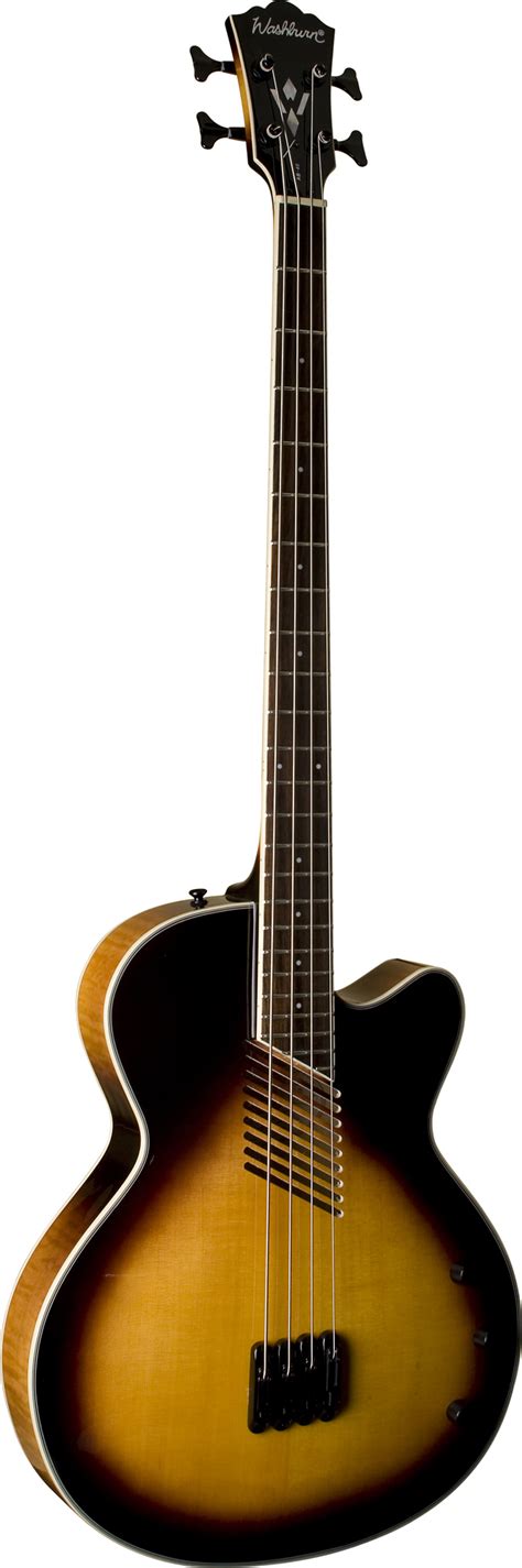 Washburn Ab40vsk Cutaway Acoustic Bass Guitar With Vintage Sunburst Finish Was12 Ab40vsk