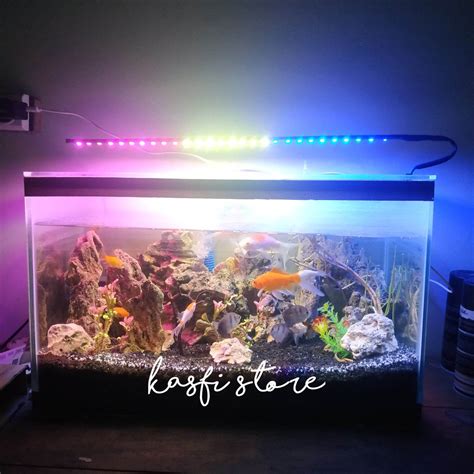 Lampu Aquarium Aquascape LED Smd Biru Putih Pink Lampu Akuarium Jepit