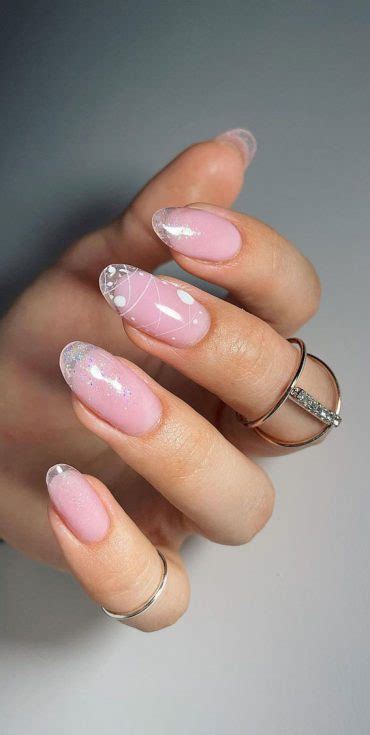 French Glass Nails That Re Sophisticated And Understated Pink Nails With White Lines