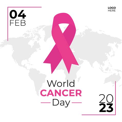 World Cancer Day With Awareness Pink Ribbon Vector Art At