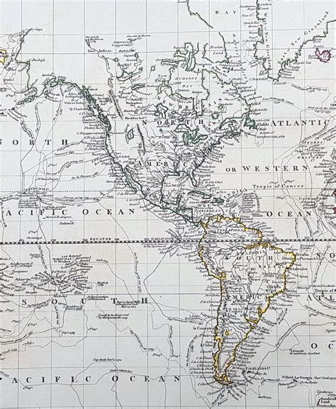 1801 John Cary Large Antique World Map Of Mercators Projection New H