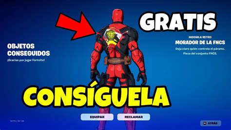 Gratis Como Conseguir La Mochila Morador De La Fncs En Fortnite