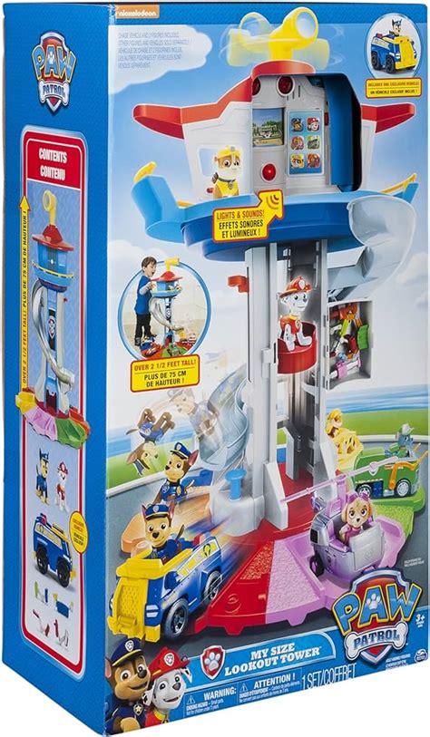 Paw Patrol My Size Lookout Tower With Exclusive Vehicle Toy Rotating