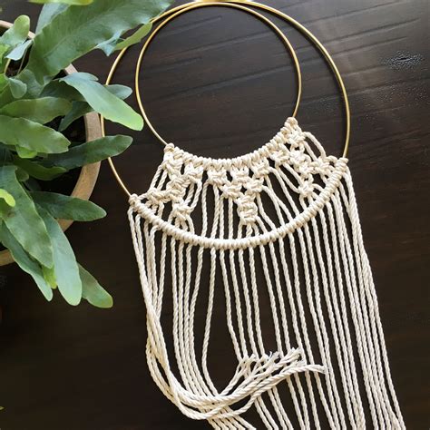 Macrame Hoop Patterns Free With Just A Couple Of Knots And Some Macrame