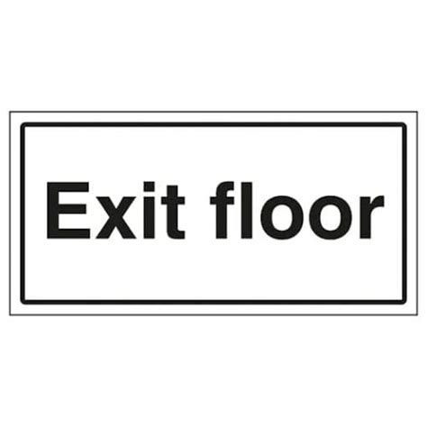 Exit Floor Sign Ref St57 Safety Sign Warehouse