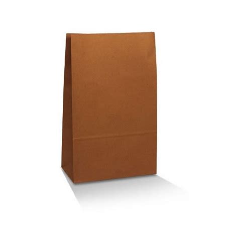 No 25 Brown Block Bottom Kraft Paper Sos Bag 100 Pack