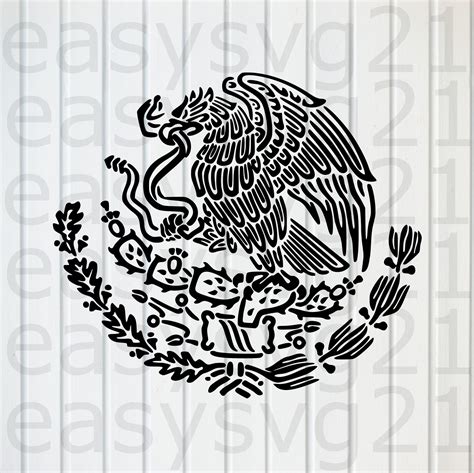 Mexico Svg Eagle Flag Mexico Clipart Cricut Silhouette Cutting