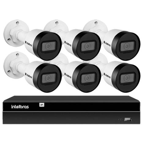 Kit 6 Câmeras Intelbras HD 720p VIP 1130 B G4 Lente 3 6mm Bullet