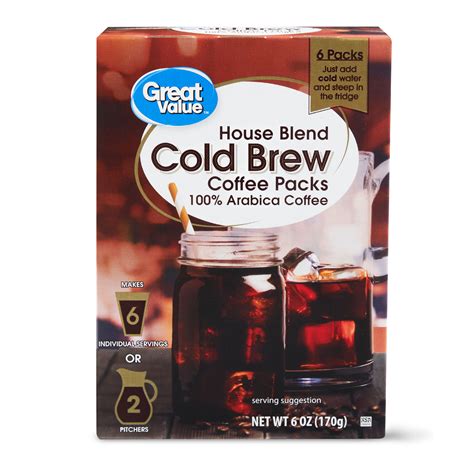 Great Value Cold Brew Coffee Packs House Blend Nutrition And Ingredients