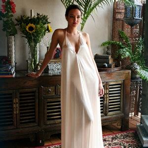 Bridal Satin Backless Nightgown Wedding Lingerie Bridal Lingerie Wedding Nightgown Honeymoon