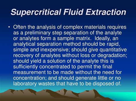 PPT Supercritical Fluid Chromatography And Extraction PowerPoint