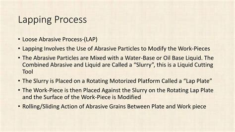 Lapping Process Ppt