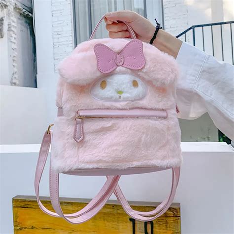 Sanrio cinnamoroll minha melodia de pelúcia mochila kawaii menina anime