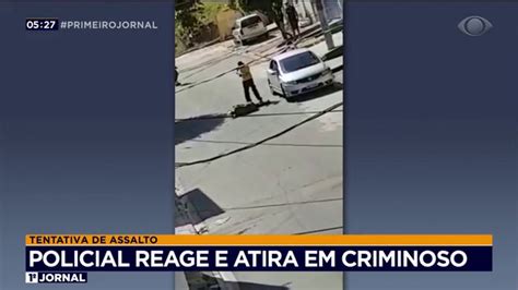 Policial Reage A Assalto E Atira Em Criminoso Tv Uol