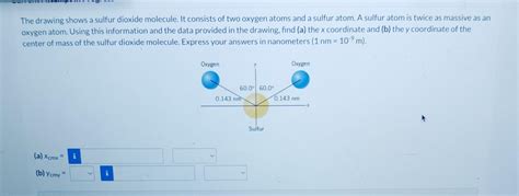 Solved The Drawing Shows A Sulfur Dioxide Molecule It Chegg