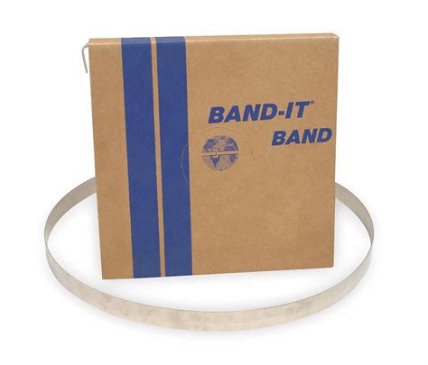 BAND-IT Stainless Steel Band, 201 Stainless Steel, Metallic, 1 1/4 in ...