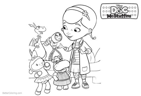 Dottie Mcstuffins Colouring Pages Clowncoloringpages