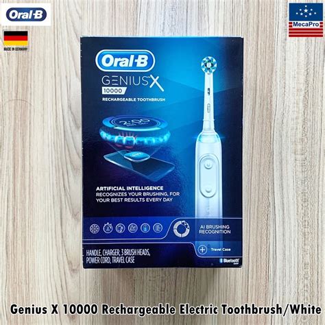 Oral B® Genius™ X 10000 Rechargeable Electric Toothbrush ออรัลบี จีเนียส แปรงฟันไฟฟ้า Shopee