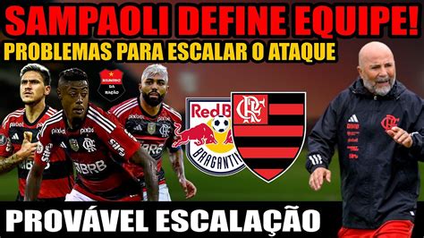 PROVÁVEL ESCALAÇÃO FLAMENGO X BRAGANTINO SAMPAOLI DEFINE EQUIPE