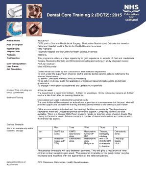 Fillable Online DCT2 Post In Oral And Maxillofacial Surgery