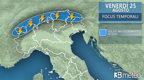 Meteo Forti temporali in arrivo prima isolati poi più diffusi