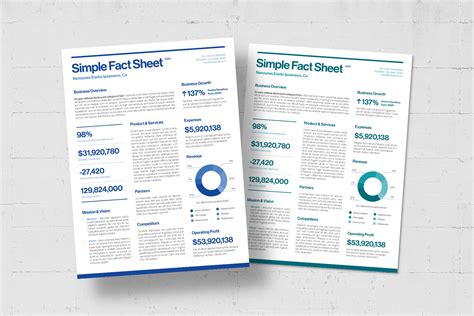 Simple Factsheet Template Brandpacks