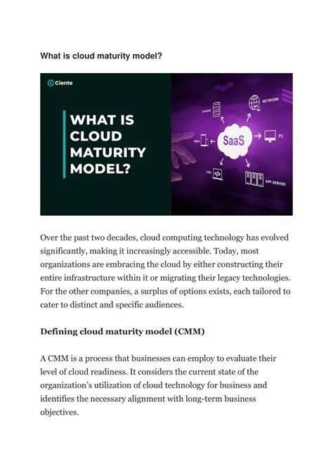 PPT What Is Cloud Maturity Model PowerPoint Presentation Free