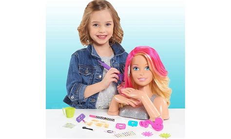 Barbie Flip Reveal Styling Head Blonde Pink Doll Deluxe Just Play