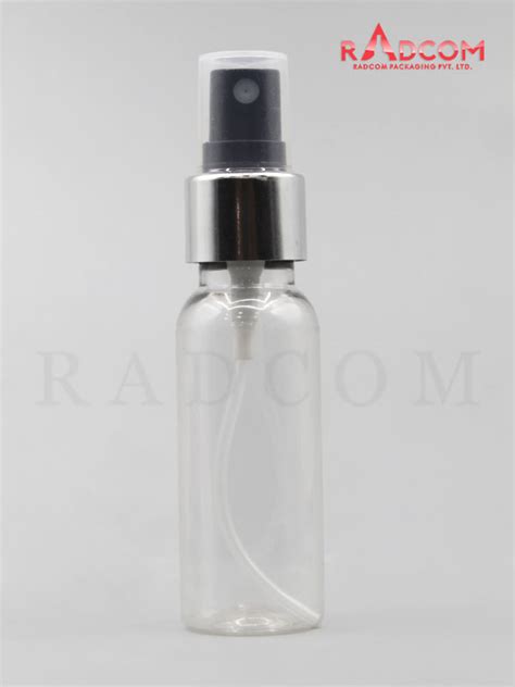 Ml Boston Clear Pet Bottle With Black Mist Pump With Silver Aluminum