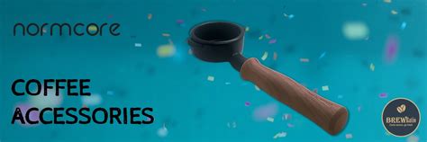 Normcore Naked Portafilter Titanium Walnut Handle E Brewratio