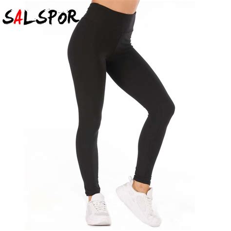 Buy Fashion Women Leggings Solid Fitness High Waist Push Up Trousers Workout Yoga Pants At