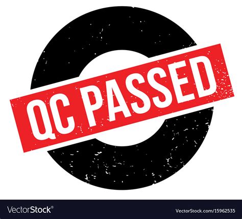 Qc Passed Rubber Stamp Royalty Free Vector Image