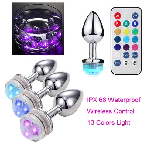 Plugue Anal Para Bunda Anal Plugue Anal De Metal Controle Remoto E Descolorido Luz