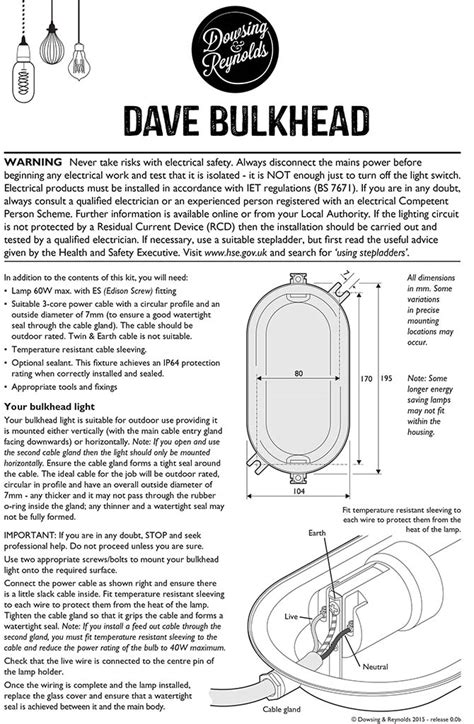 Dave Pewter Bulkhead Light For Indoor Outdoor And Bathroom Use