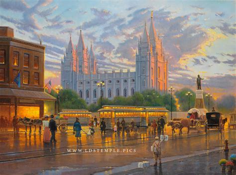 Salt Lake Temple Historical Painting - LDS Temple Pictures