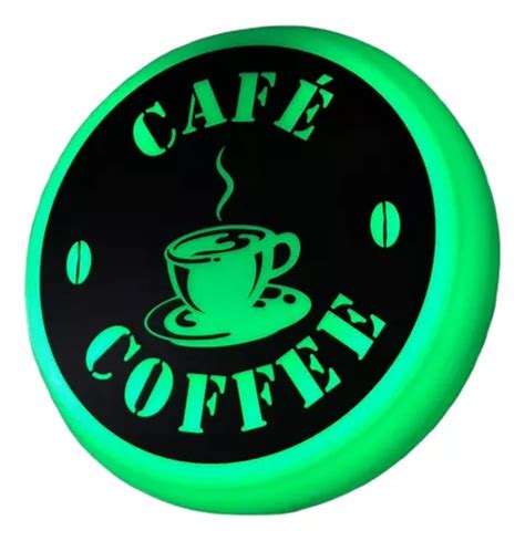 Placa Led Luminoso Cm Cafe Coffee Cafeteria Doceria Parcelamento