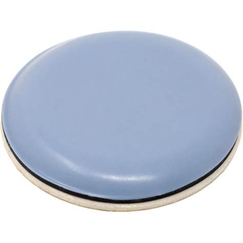 4 X Patins En Ptfe Bleu Gris Ø 40 Mm Rond Glisseurs