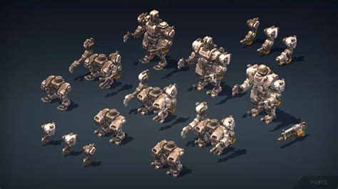 An Image Of Some Type Of Robot In The Middle Of Many Different Poses