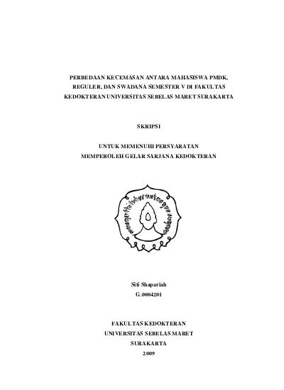 Top Pdf Perbedaan Kecemasan Antara Mahasiswa Pmdk Reguler Dan Swadana